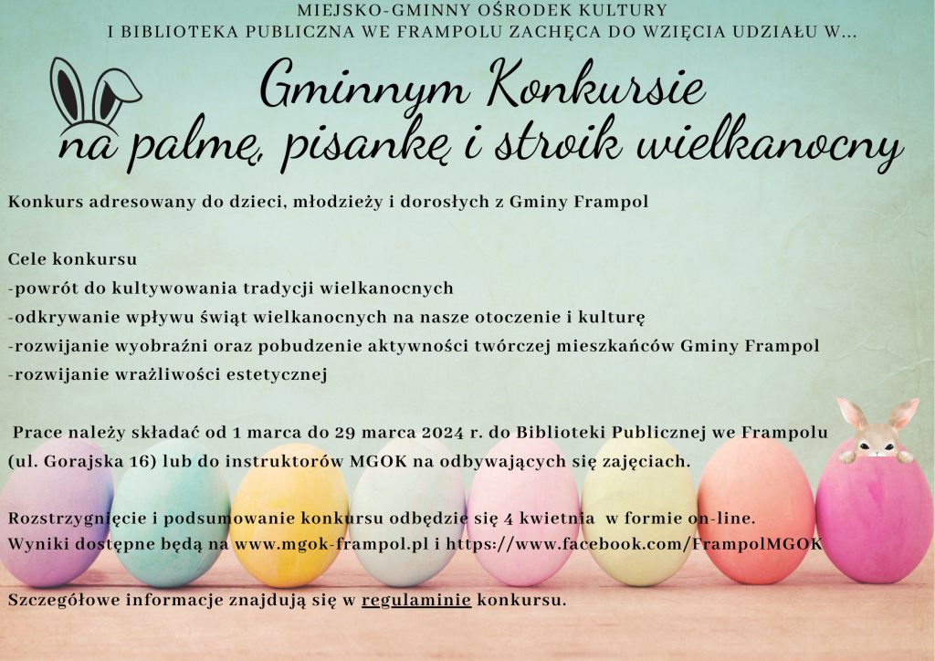 konkurs wielkanocny 2024 mgok frampol